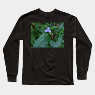 Blue and Yellow Flower in the Woods 2 Long Sleeve T-Shirt